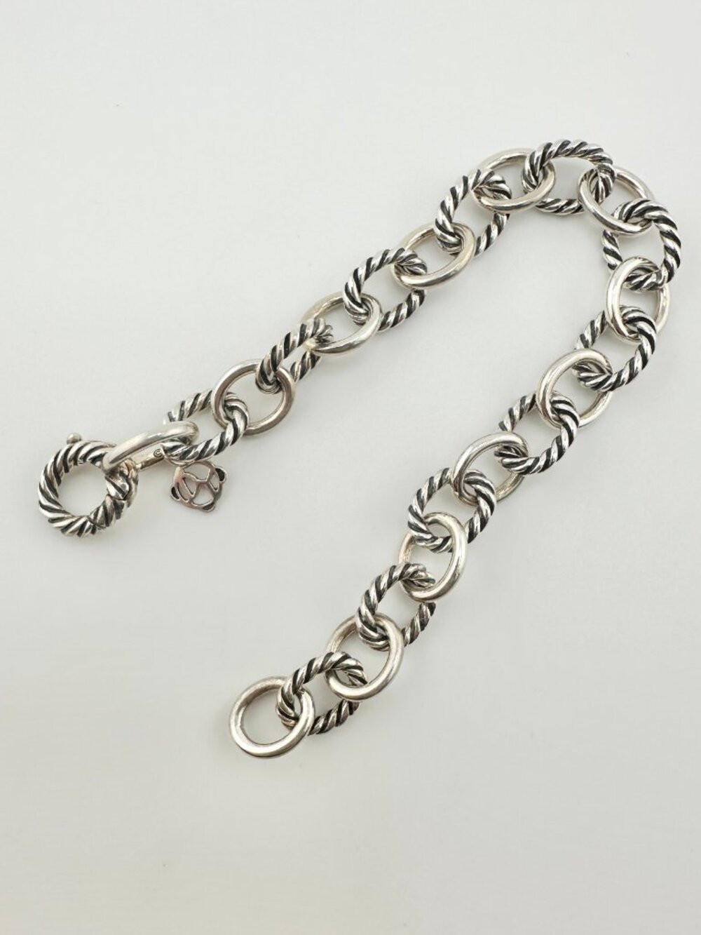 David Yurman Oval Link Chain Bracelet in Sterling Silver - 10mm - Medium - Picture 9 of 13